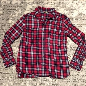 Woolrich Flannel Women's M Red Blue Plaid